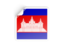 Cambodia. Square sticker. Download icon.