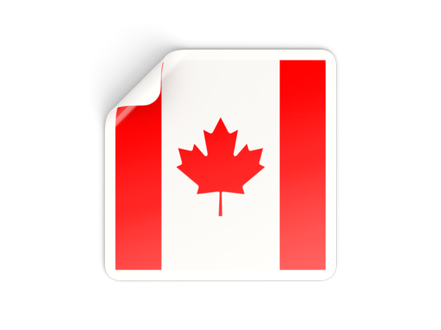 Square sticker. Download flag icon of Canada at PNG format