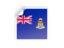 Cayman Islands. Square sticker. Download icon.
