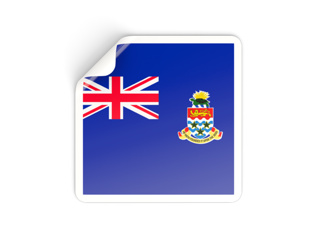 Square sticker. Download flag icon of Cayman Islands at PNG format