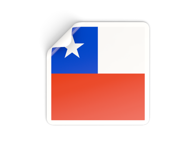 Square sticker. Download flag icon of Chile at PNG format