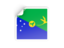 Christmas Island. Square sticker. Download icon.