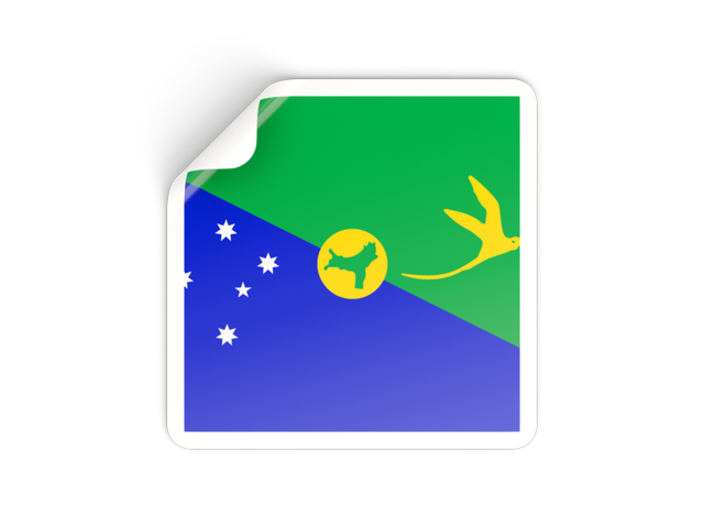 Square sticker. Download flag icon of Christmas Island at PNG format