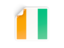 Cote d'Ivoire. Square sticker. Download icon.