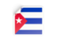 Cuba. Square sticker. Download icon.