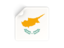 Cyprus. Square sticker. Download icon.