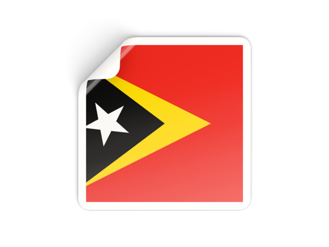 Square sticker. Download flag icon of East Timor at PNG format