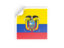 Ecuador. Square sticker. Download icon.