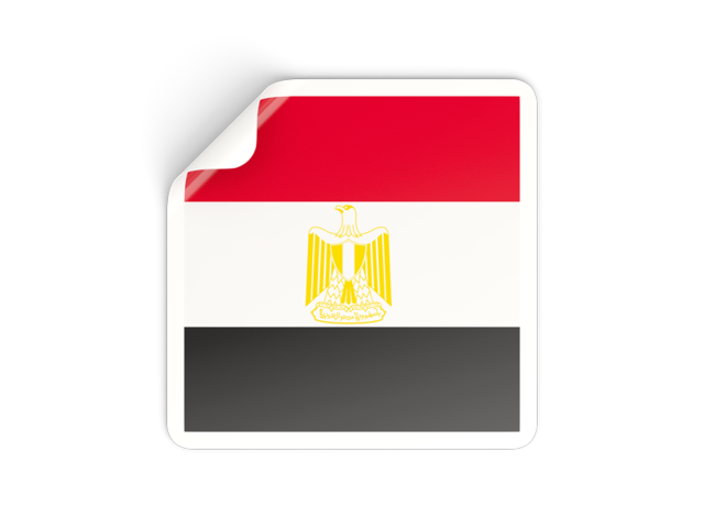 Square sticker. Download flag icon of Egypt at PNG format
