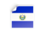 El Salvador. Square sticker. Download icon.