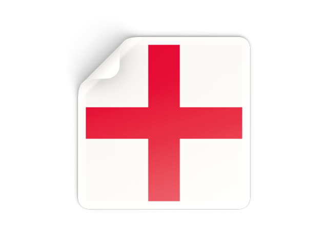 Square sticker. Download flag icon of England at PNG format