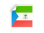 Equatorial Guinea. Square sticker. Download icon.