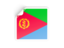 Eritrea. Square sticker. Download icon.