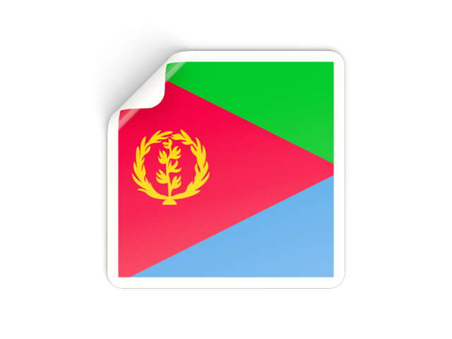Square sticker. Download flag icon of Eritrea at PNG format