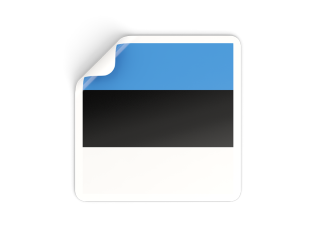 Square sticker. Download flag icon of Estonia at PNG format