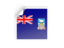 Falkland Islands. Square sticker. Download icon.