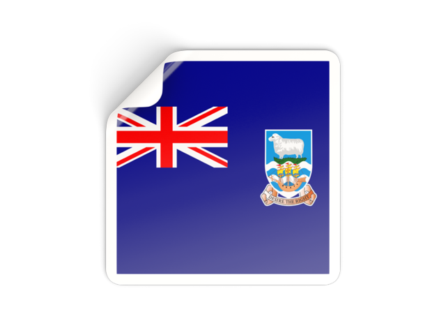 Square sticker. Download flag icon of Falkland Islands at PNG format