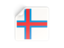 Faroe Islands. Square sticker. Download icon.