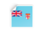 Fiji. Square sticker. Download icon.