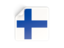 Finland. Square sticker. Download icon.