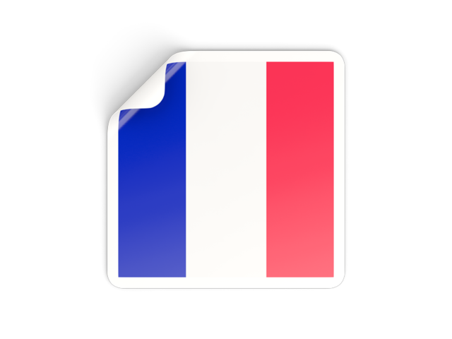 Square sticker. Download flag icon of France at PNG format