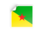 French Guiana. Square sticker. Download icon.