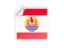 French Polynesia. Square sticker. Download icon.