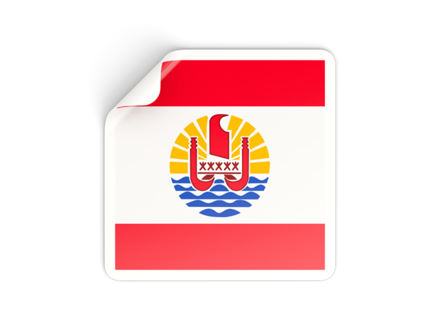 Square sticker. Download flag icon of French Polynesia at PNG format