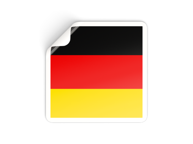 Квадратная наклейка. Скачать флаг. Германия