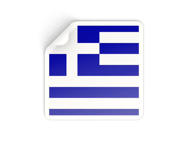 Square sticker. Download flag icon of Greece at PNG format