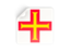 Guernsey. Square sticker. Download icon.