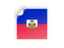 Haiti. Square sticker. Download icon.