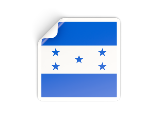 Square sticker. Download flag icon of Honduras at PNG format