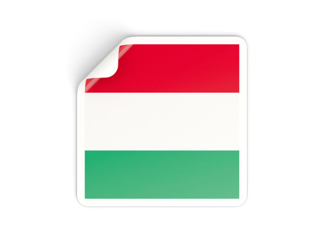 Square sticker. Download flag icon of Hungary at PNG format