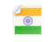 India. Square sticker. Download icon.