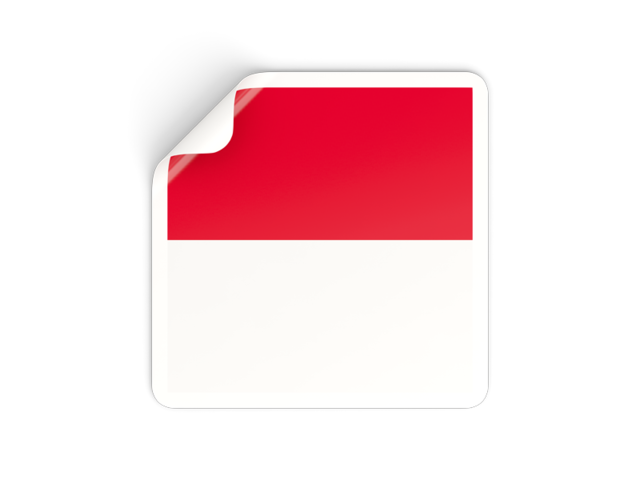 Square sticker. Download flag icon of Indonesia at PNG format