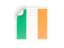 Ireland. Square sticker. Download icon.