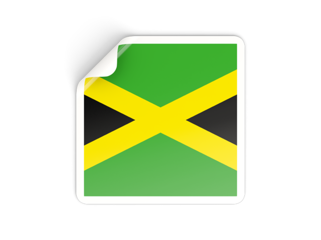 Квадратная наклейка. Скачать флаг. Ямайка
