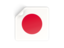 Japan. Square sticker. Download icon.