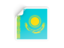 Kazakhstan. Square sticker. Download icon.