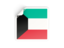 Kuwait. Square sticker. Download icon.