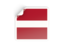 Latvia. Square sticker. Download icon.