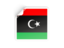 Libya. Square sticker. Download icon.