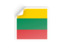 Lithuania. Square sticker. Download icon.