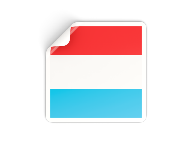 Square sticker. Download flag icon of Luxembourg at PNG format
