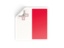 Malta. Square sticker. Download icon.