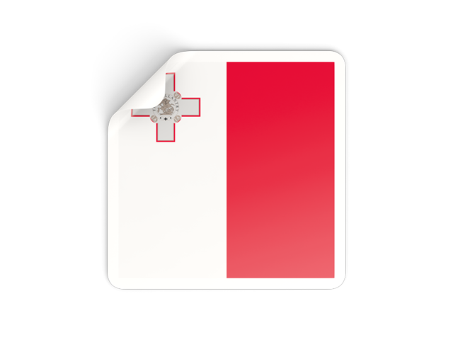 Square sticker. Download flag icon of Malta at PNG format