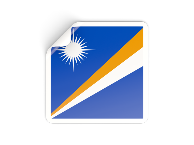 Square sticker. Download flag icon of Marshall Islands at PNG format