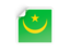 Mauritania. Square sticker. Download icon.