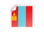 Mongolia. Square sticker. Download icon.